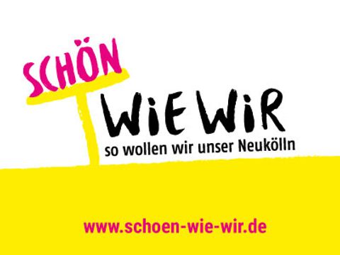 Logo zur Sauberkeitskampagne „Schön wie wir – so wollen wir unser Neukölln“
